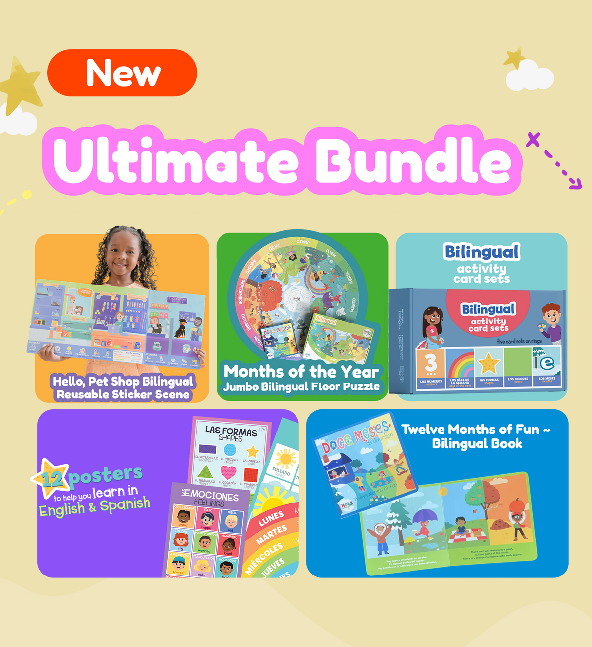 Ultimate Add-On Bundle - Posters, Activity Cards, Lacing Animals, and Months Book