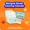 Bilingual Sticker Coloring Calendar
