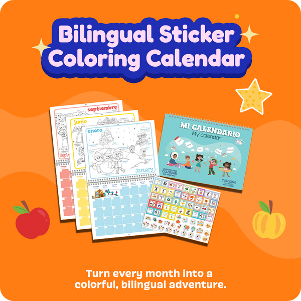 Bilingual Sticker Coloring Calendar