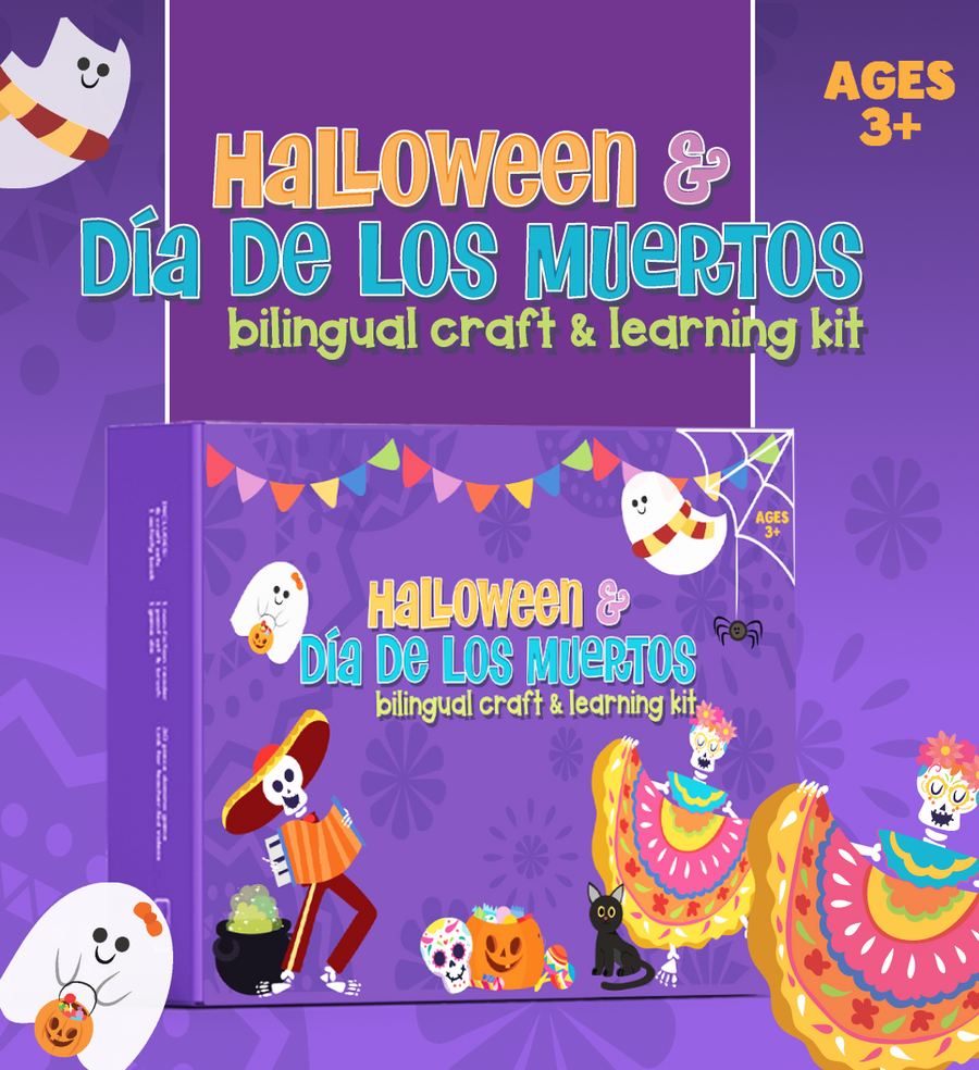 Halloween and Día de los Muertos Bilingual Craft and Learning Kit