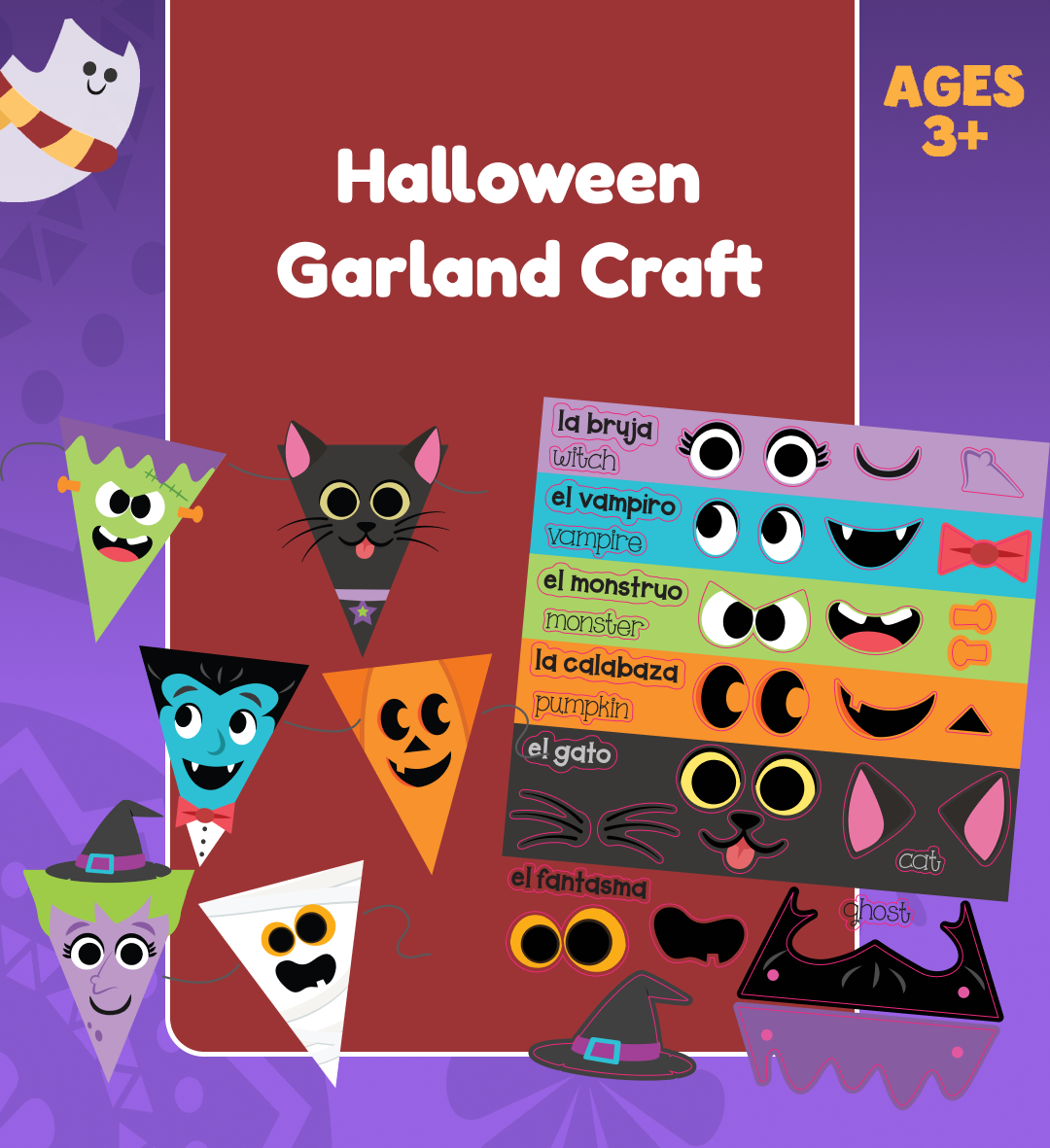 Halloween and Día de los Muertos Bilingual Craft and Learning Kit
