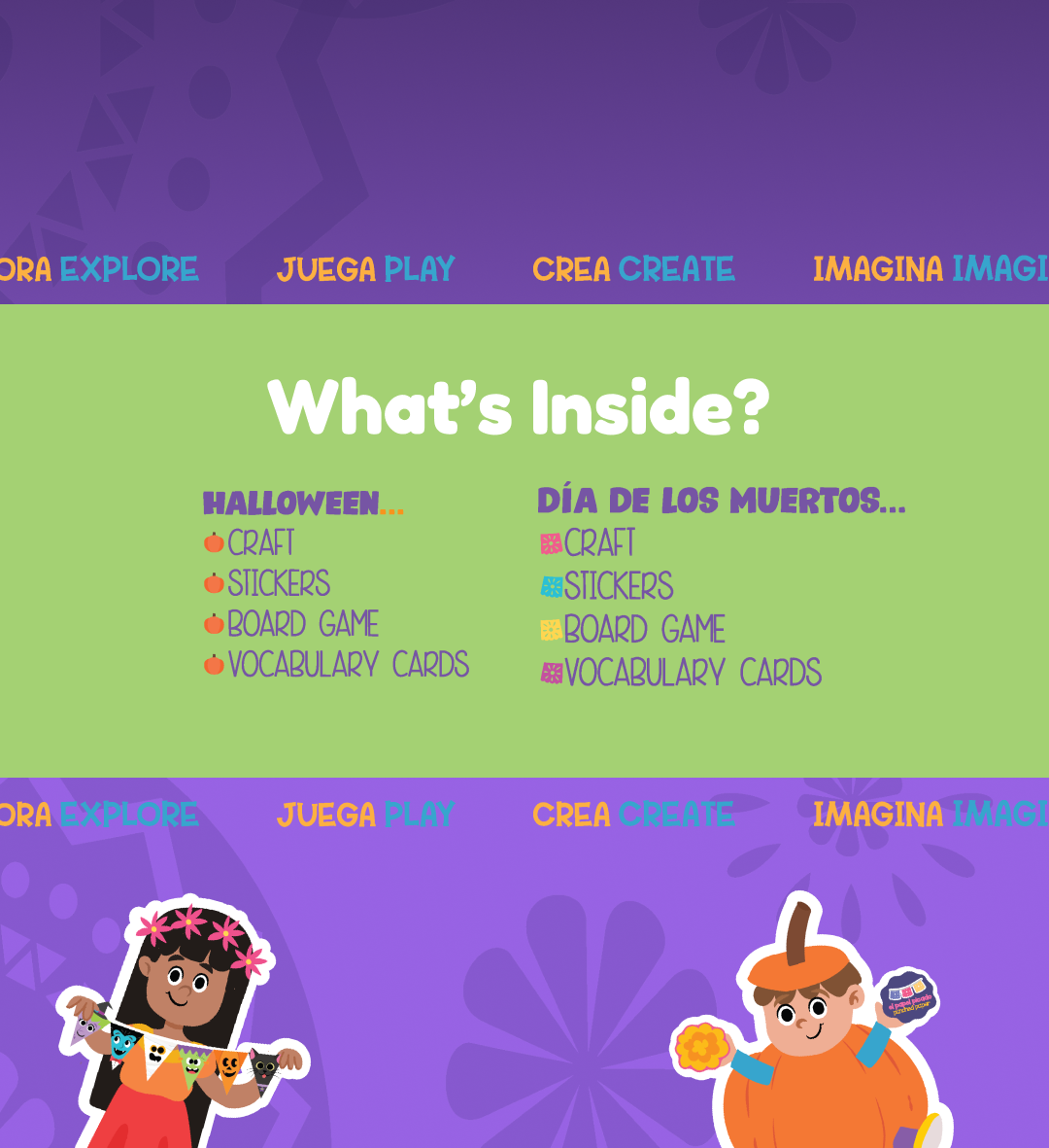 Halloween and Día de los Muertos Bilingual Craft and Learning Kit