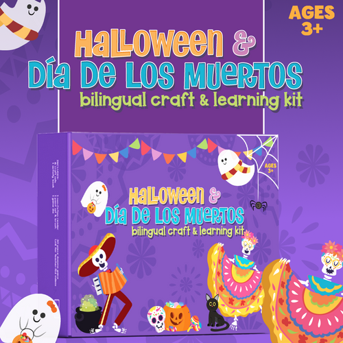 Halloween and Día de los Muertos Bilingual Craft and Learning Kit