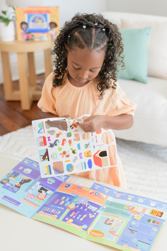 Hello, Pet Shop Bilingual Reusable Sticker Scene