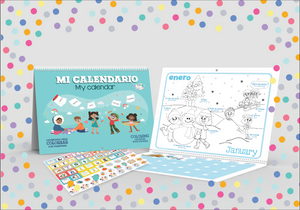 
                  
                    Bilingual Sticker Coloring Calendar
                  
                