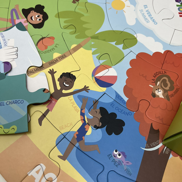 Months of the Year - Los Meses del Año Jumbo Bilingual Floor Puzzle (100% Off)