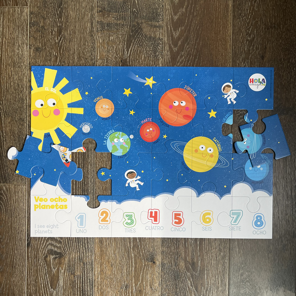 Planets - Los Planetas Jumbo Bilingual Floor Puzzle
